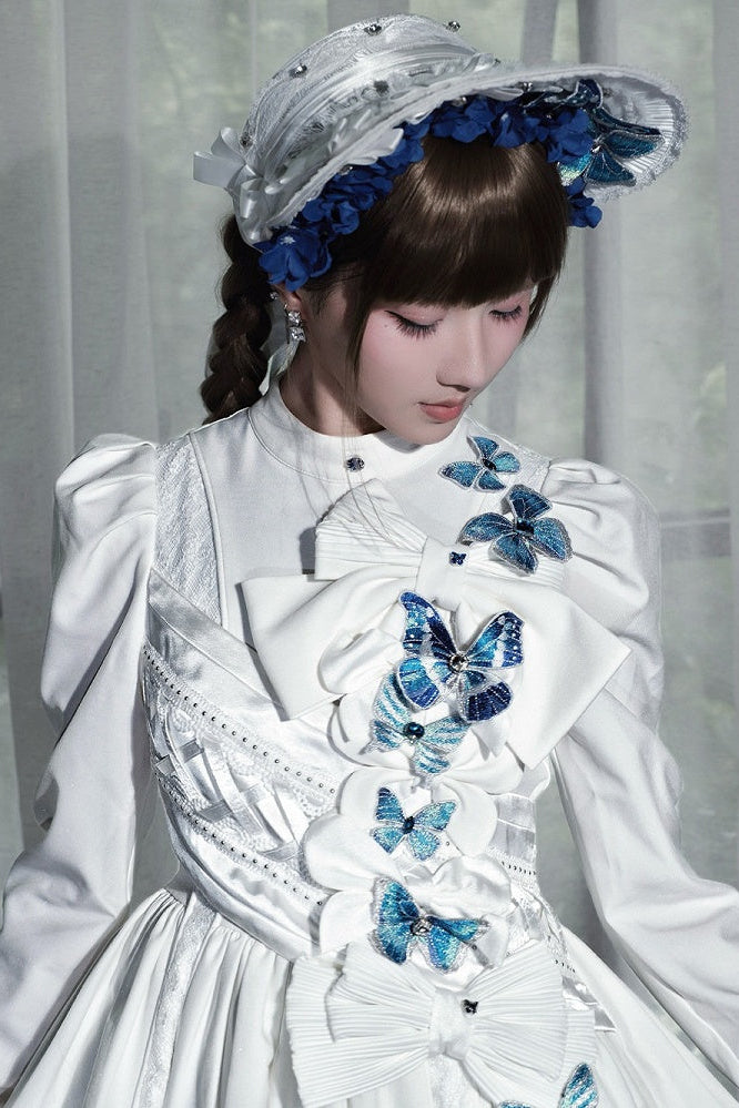 [Vorbestellschluss: 10. Monat, 14. Tag] Schwarz/Weiß Gothic-Lolita-Schmetterlingsschleifen-Serie Accessoires(Haube/Spitzen-Kopfschmuck KC/KC/4 Arten von Fotorahmen/Fotorahmen-Set)