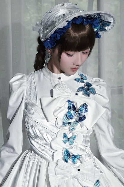 [Vorbestellschluss: 10. Monat, 14. Tag] Schwarz/Weiß Gothic-Lolita-Schmetterlingsschleifen-Serie Accessoires(Haube/Spitzen-Kopfschmuck KC/KC/4 Arten von Fotorahmen/Fotorahmen-Set)