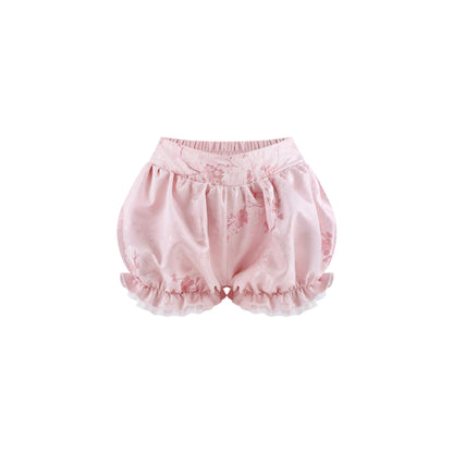 rosa Prinzessinnenkleid aus Satin mit Neckholder