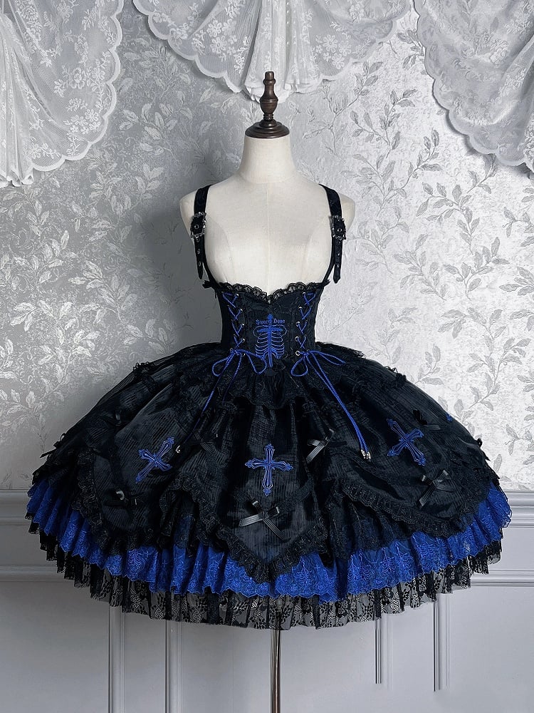 【12月8日予約締切】Black Mist Banquet ゴシックエンブロイダリーゴージャスビスチェドレス＋セットアップ
