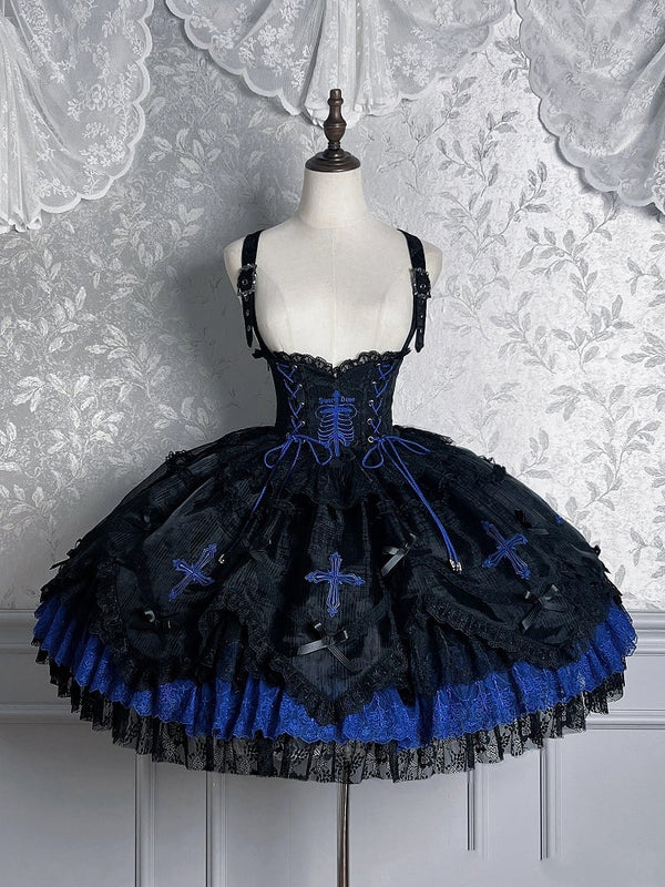 [Deadline for reservations: December 8] Black Mist Banquet Gothic Embroidery Gorgeous Bustier Dress + Setup