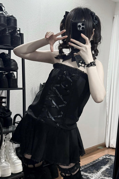 Vintage Show-Style Strapless Dress