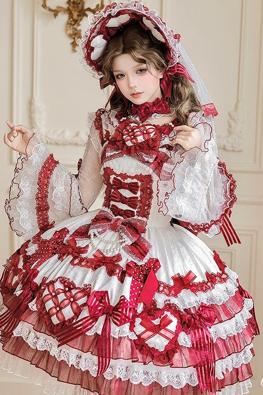 [Pre-order Deadline: April 3] Pure Sweet Rose Fantasy Tiered Lolita Dress