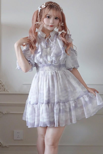 プリンセスフラワーシフォンワンピース