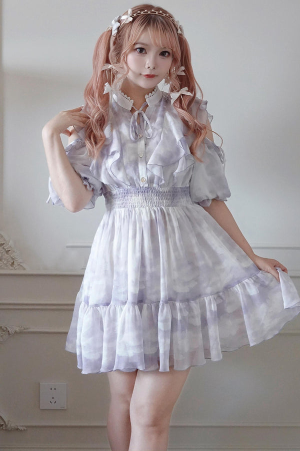 プリンセスフラワーシフォンワンピース