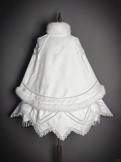 【2月23日予約締切】ドーンブレイカーゴシックミリタリーエポレットファーケープコート