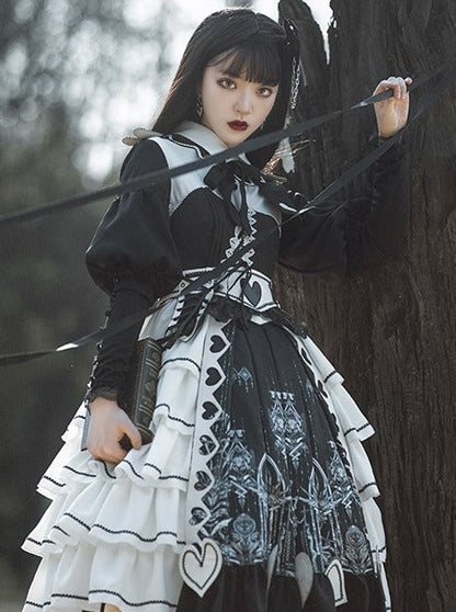 Love Lolita Rouge Heart Eye Gothic Dark Style Robe