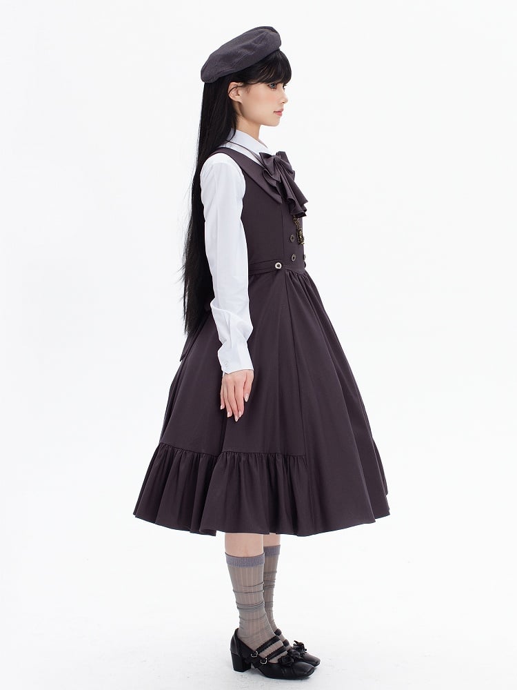 【12月9日予約締切】スプリットカラーエレガントバックレースアップドレス