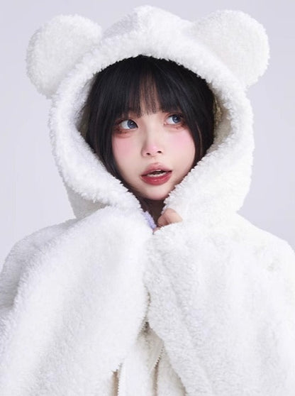 Lamb Wool Bear Fur Coat