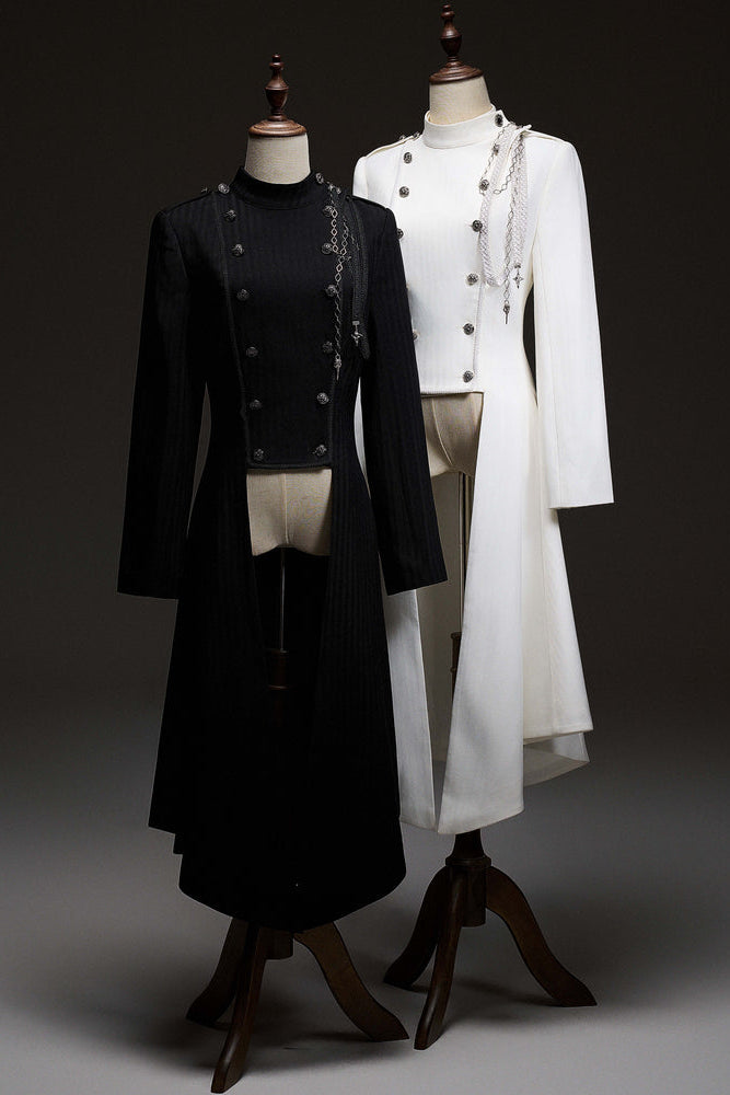 【12月29日予約締切】エターナルナイトプリンスダブルブレストゴシックロングテールコート＋ショルダーチェーンアクセサリー