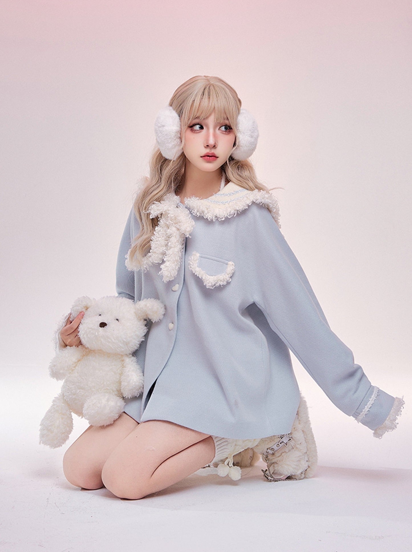 Doll Sailor Collar Blue Coat