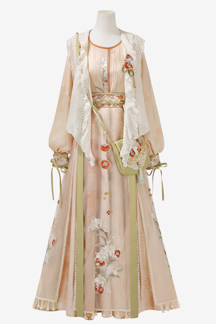 Neverland China Top + Vest + Skirt + Bag