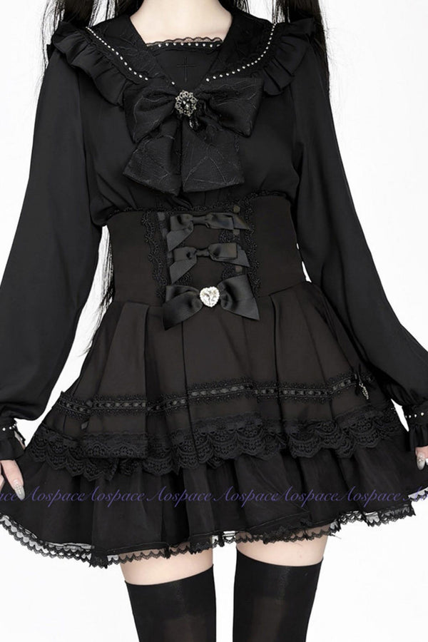 Lace High-Waist Skirt