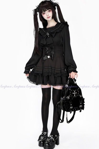 Lace High-Waist Skirt
