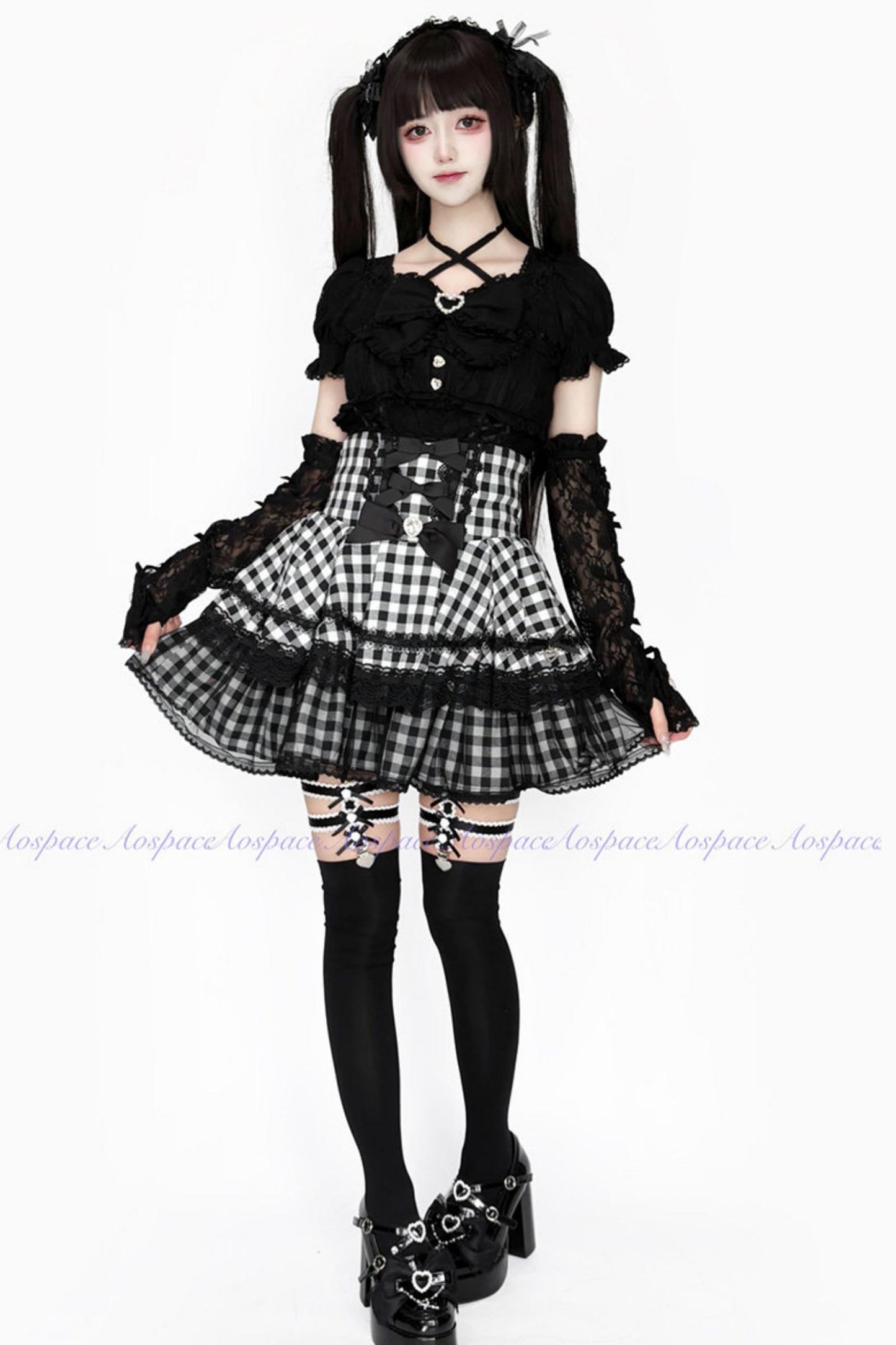 Lace High-Waist Skirt