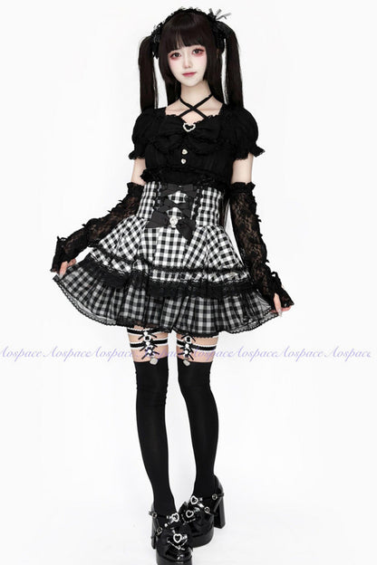 Lace High-Waist Skirt