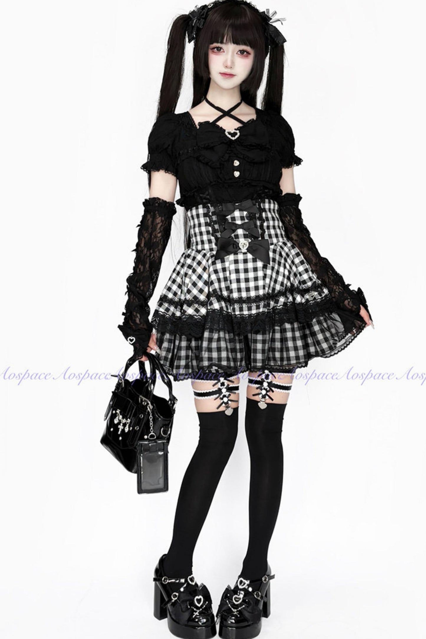 Lace High-Waist Skirt