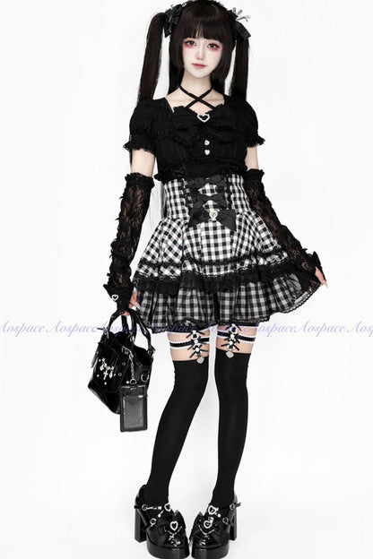 Lace High-Waist Skirt
