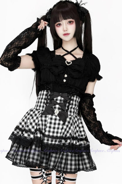 Lace High-Waist Skirt