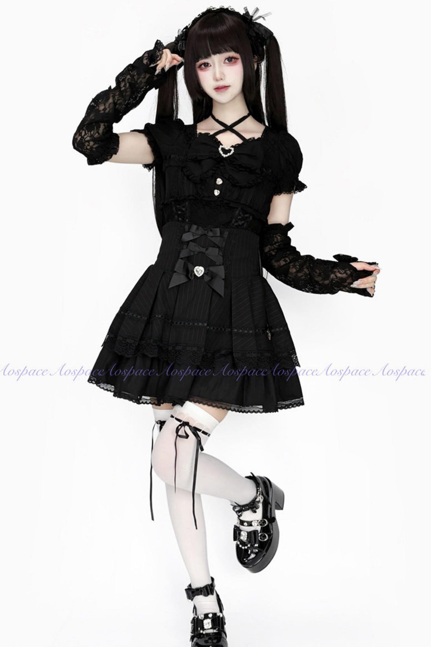 Lace High-Waist Skirt