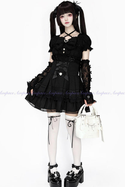 Lace High-Waist Skirt