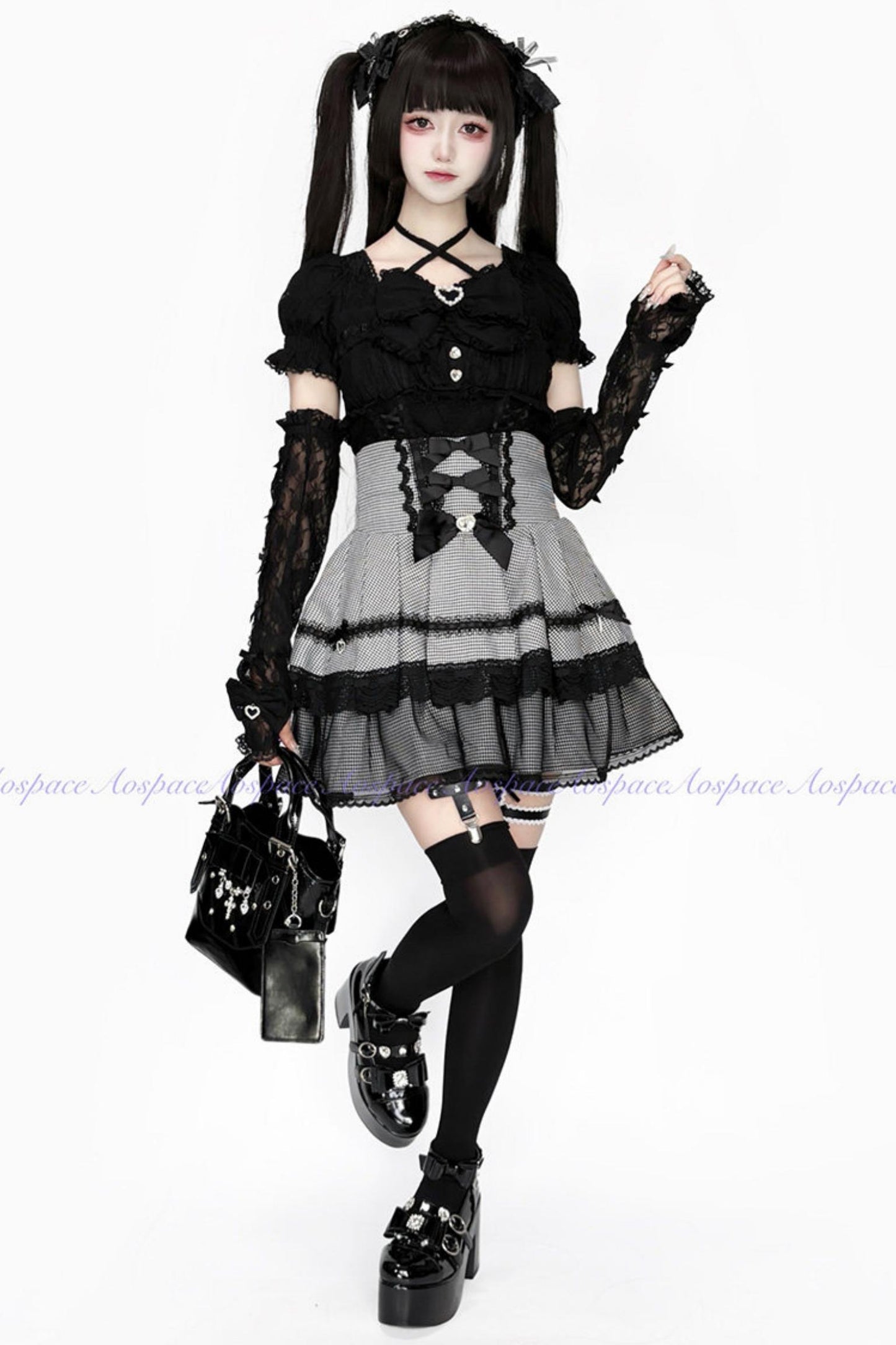 Lace High-Waist Skirt