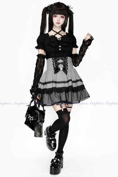 Lace High-Waist Skirt