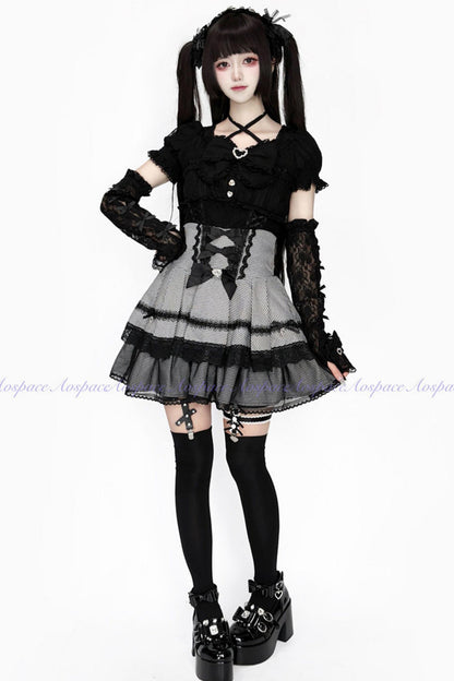 Lace High-Waist Skirt