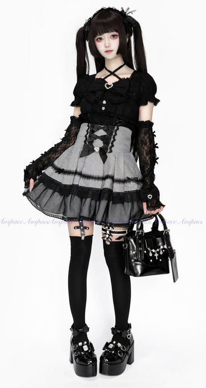Lace High-Waist Skirt