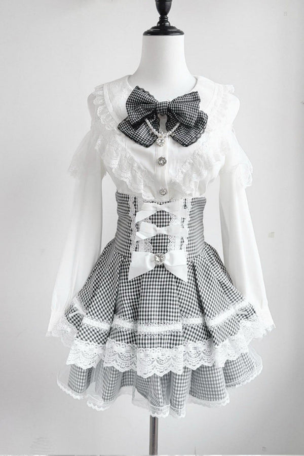 Lace High-Waist Skirt