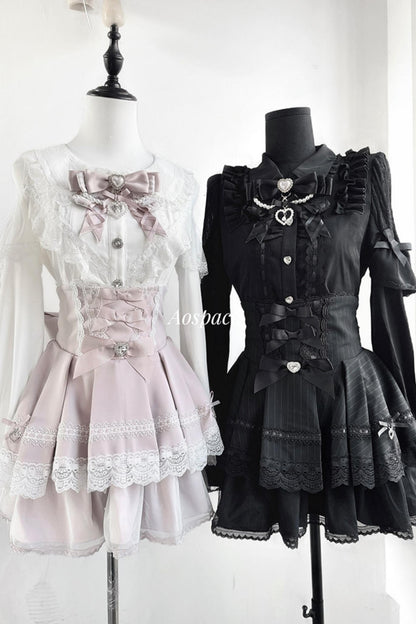 Lace High-Waist Skirt