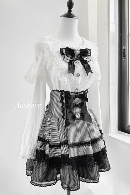 Lace High-Waist Skirt