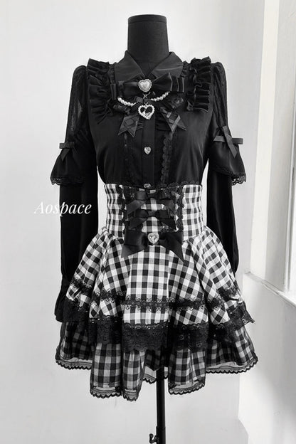 Lace High-Waist Skirt