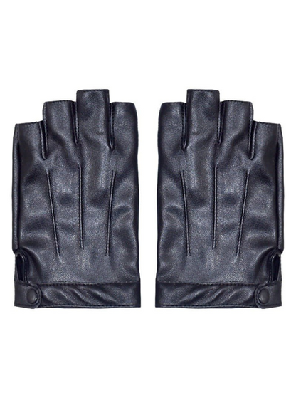 Half finger gloves with studded belt