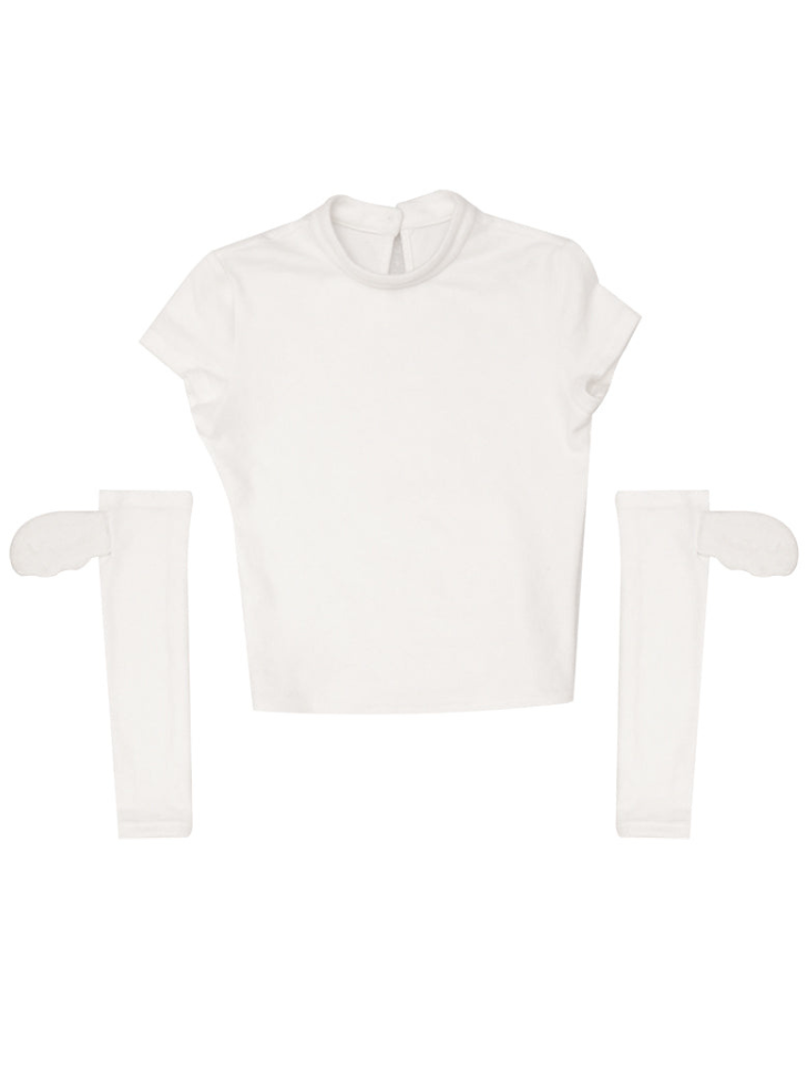 Little Wing Angel White Arm Cover Tops