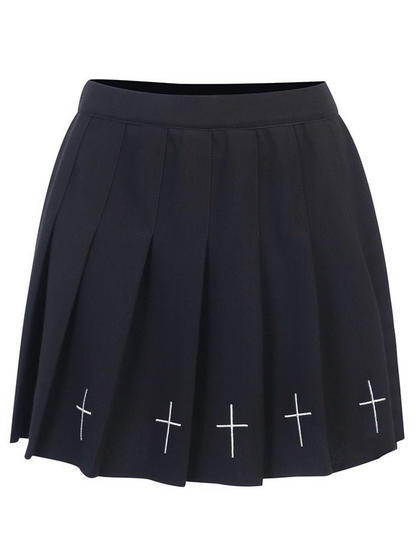 cross pleated skirt 