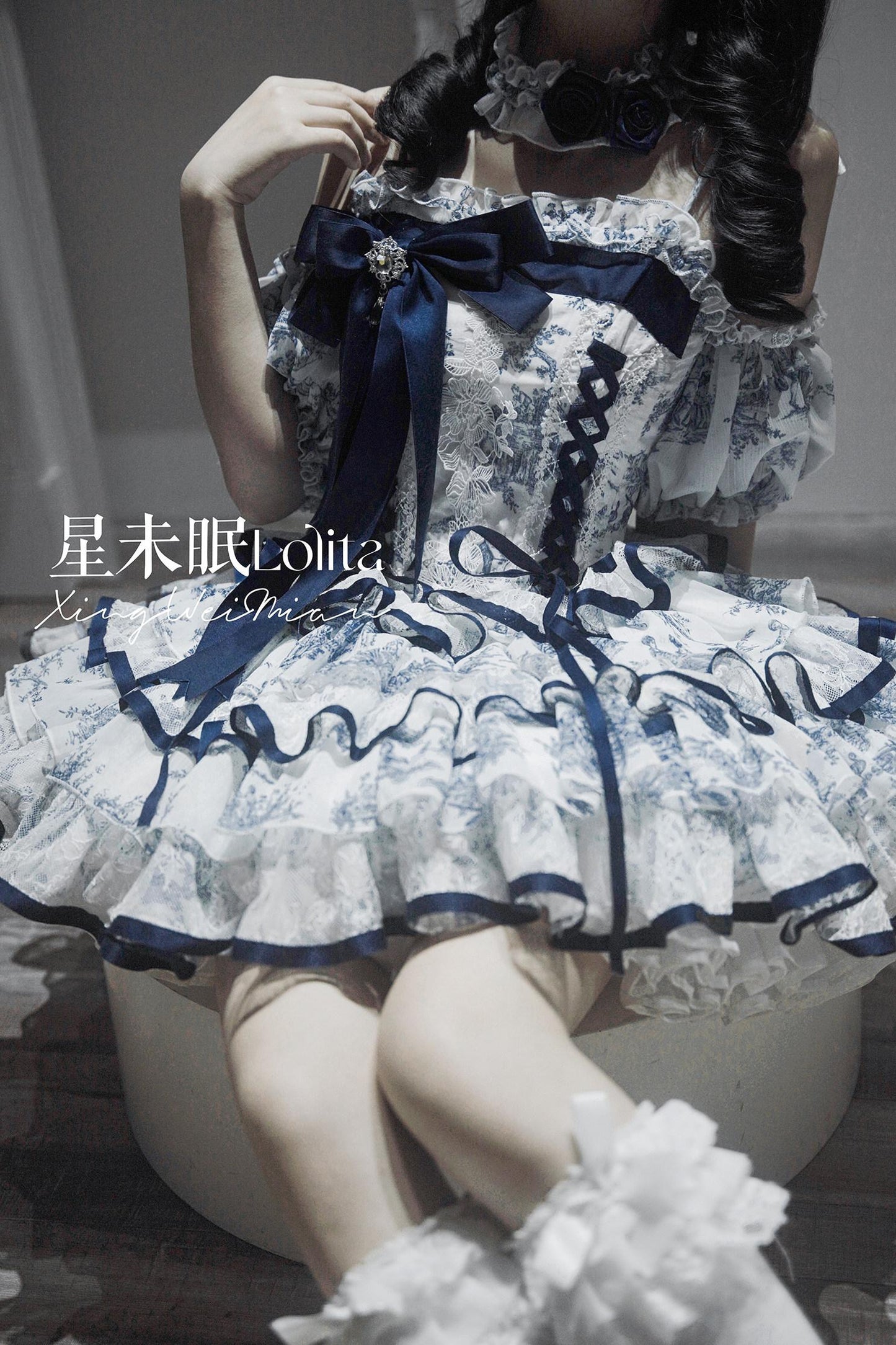 Rainfall Celadon Lace Tiered Lolita Dress