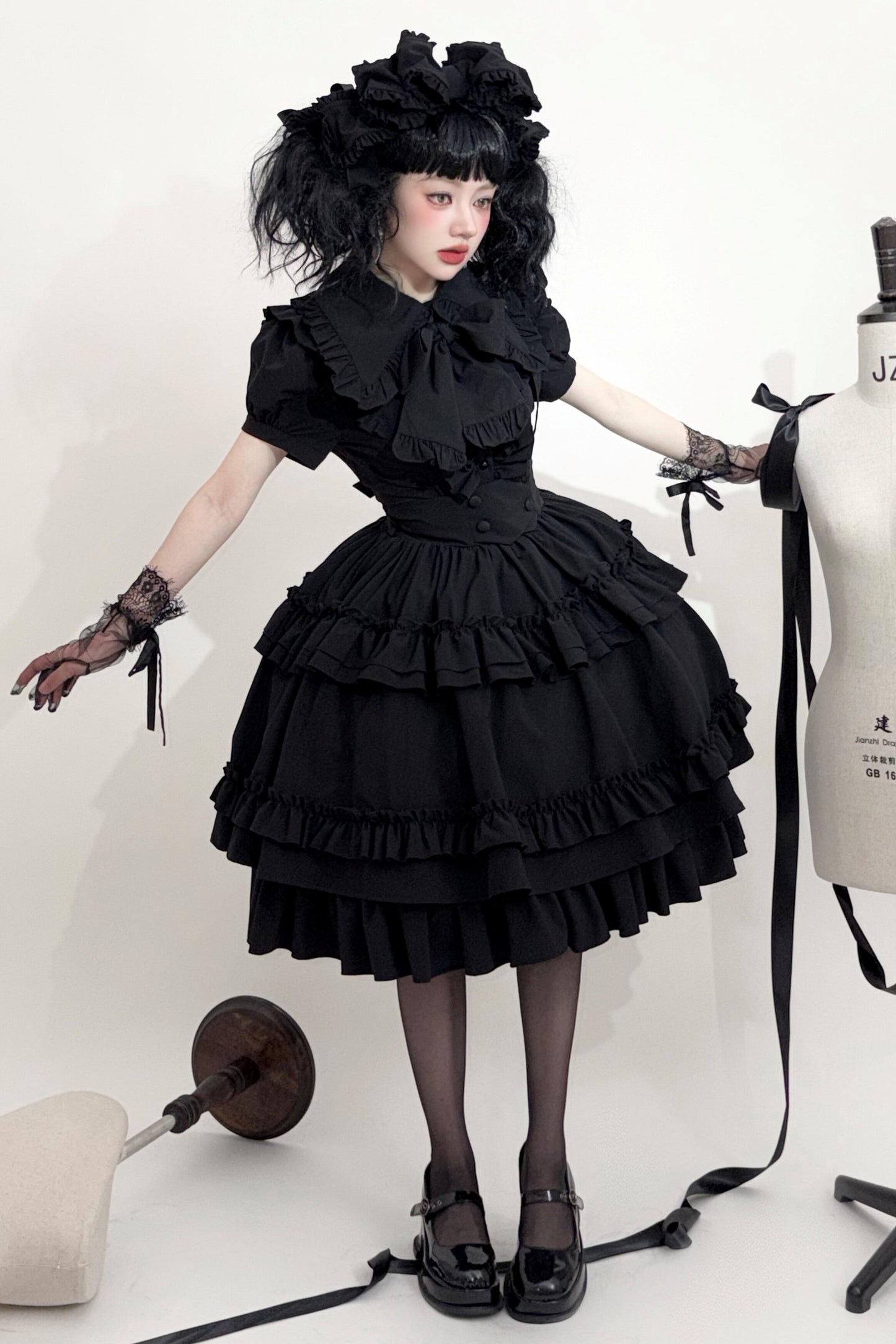 Cat Cocoon Long Cake Skirt