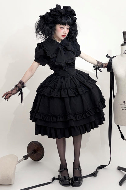 Cat Cocoon Long Cake Skirt