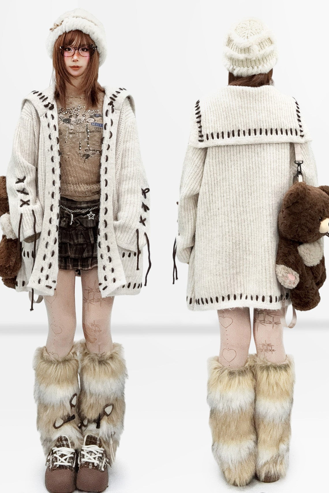 Cashmere Cotton Knit Cardigan