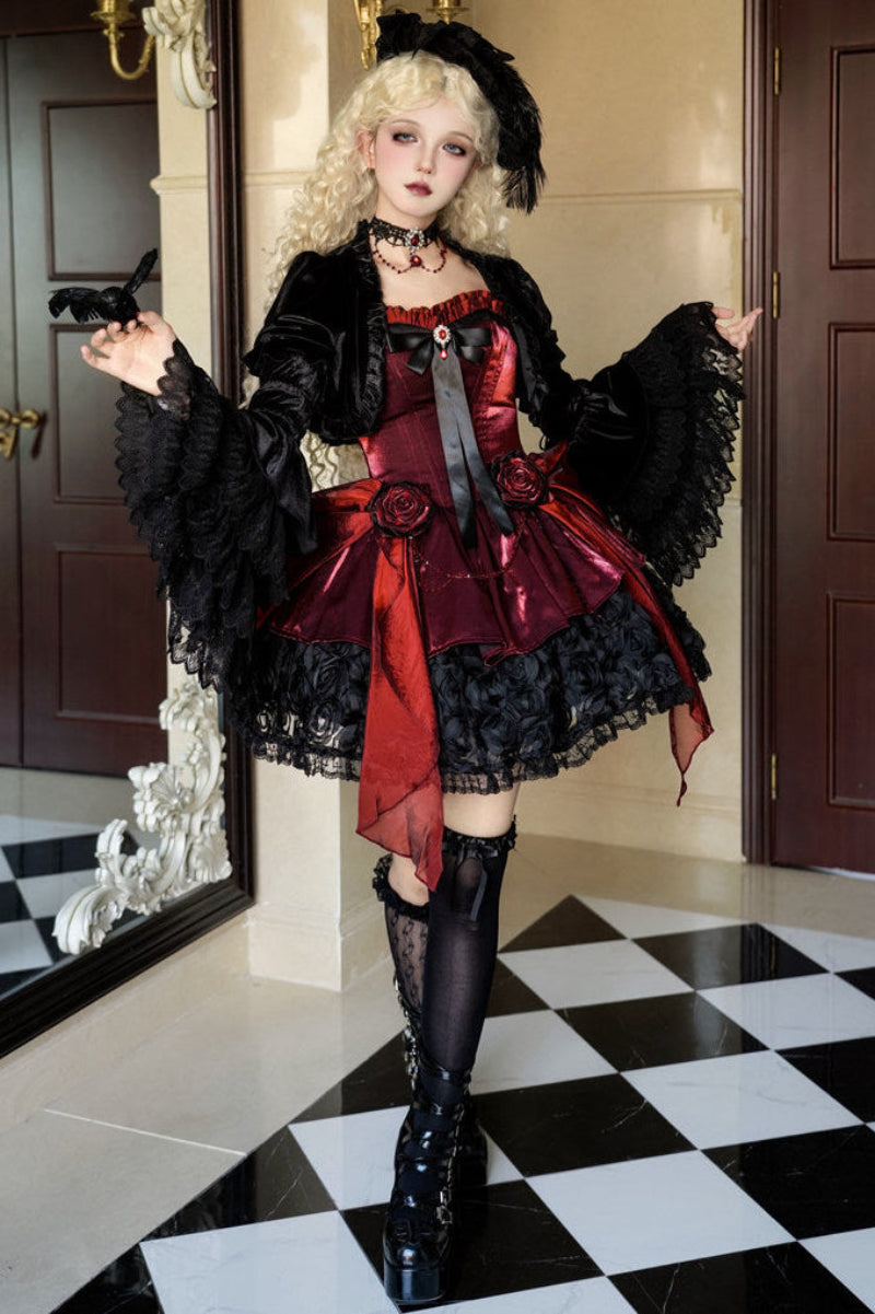 Rose Nebula Velvet Princess Sleeve Gothic Jacket
