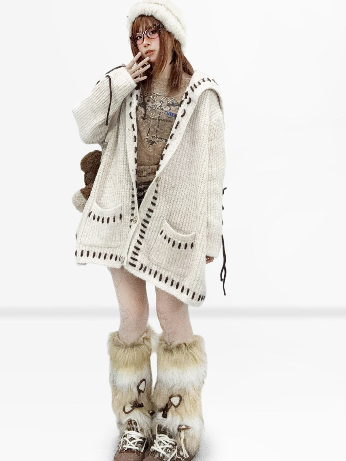 Cashmere Cotton Knit Cardigan