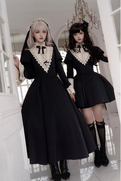 [Reservation product] Dark Gothic Girl School Dress Set