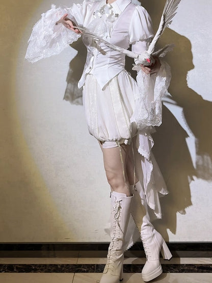 【12月8日予約締切】Black Mist Banquet ゴシックレースジュリエットスリーブシャツ