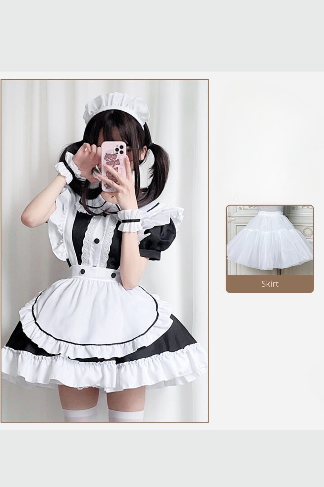 Sexy Black And White Maid Dress