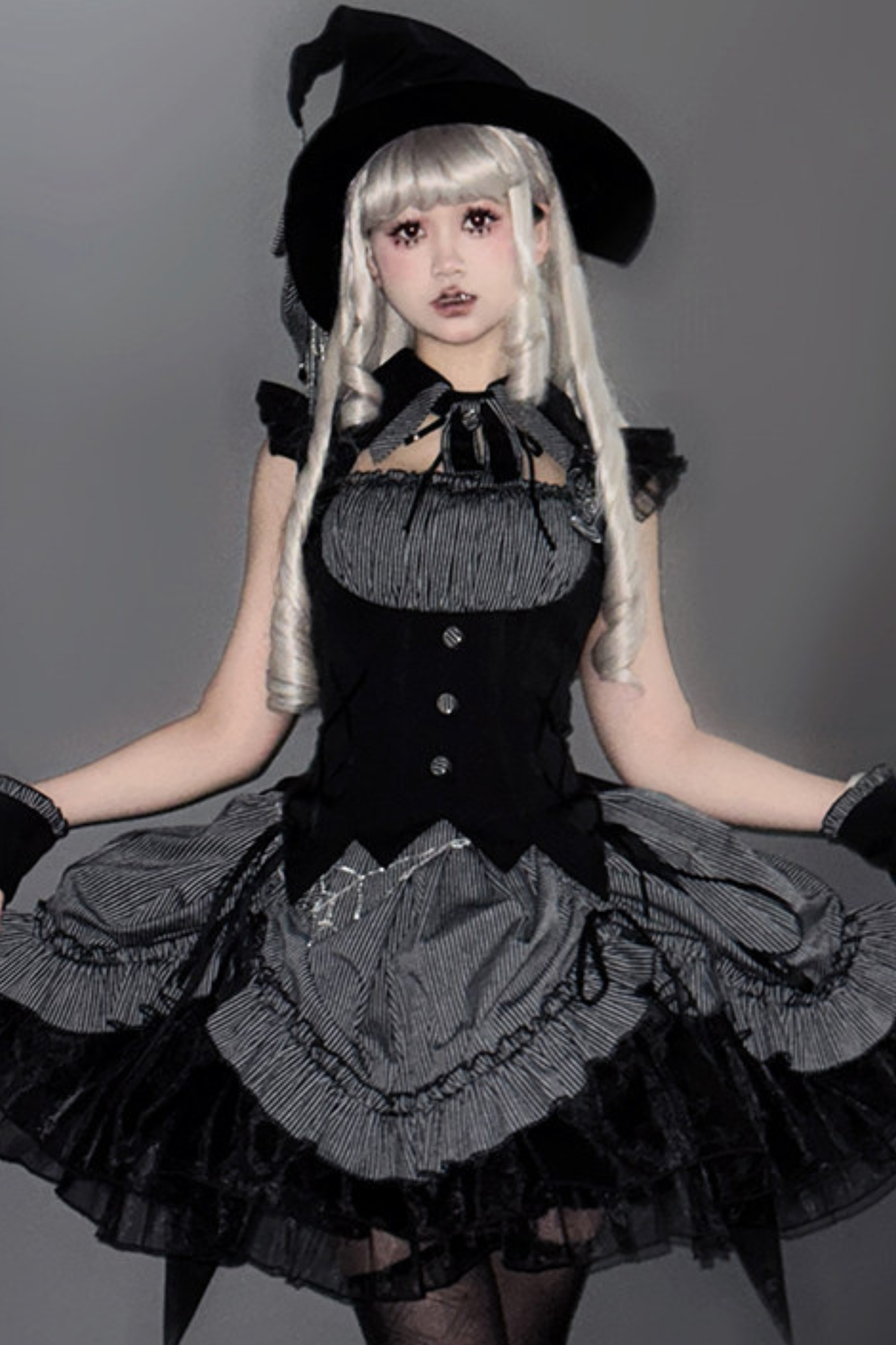 【4月8日予約締切】ゴシックリボンロリータハット+サイドグリップ