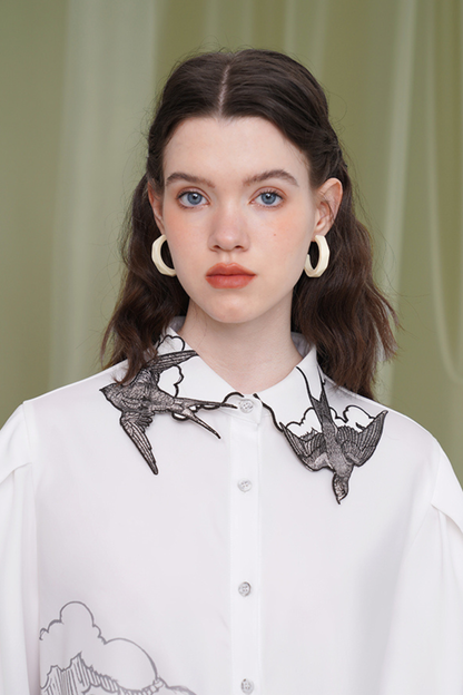 バードカラーモードシャツ