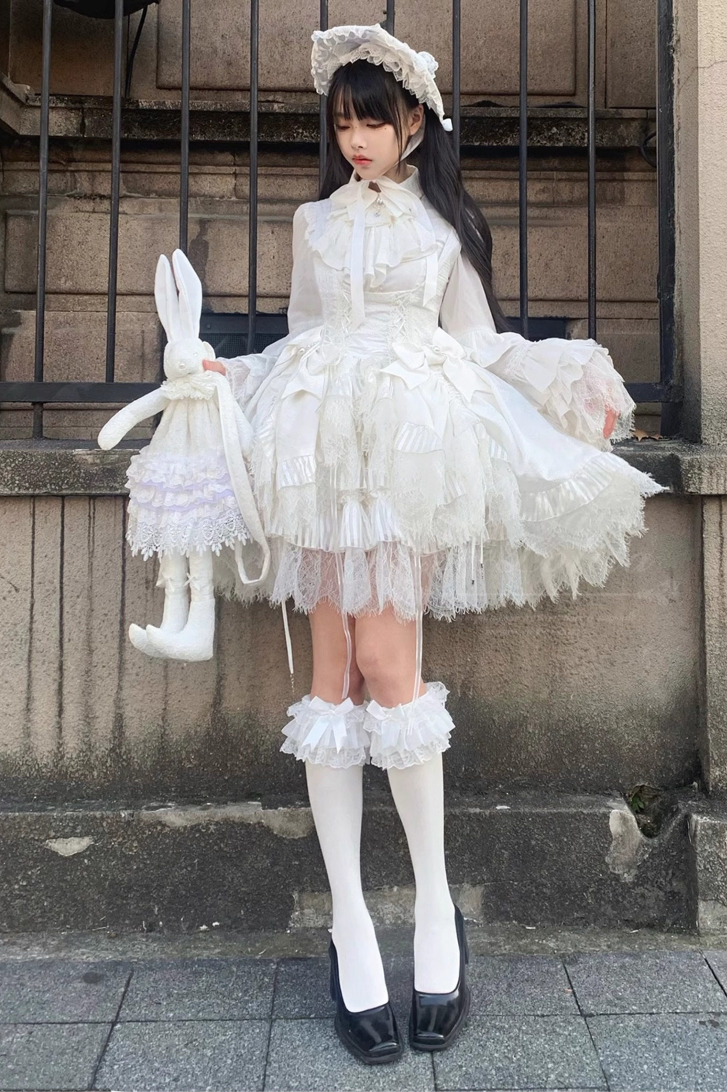 ゴシックバードロリータジャンパースカート+パンプキンパンツスカート+カーテンスカート