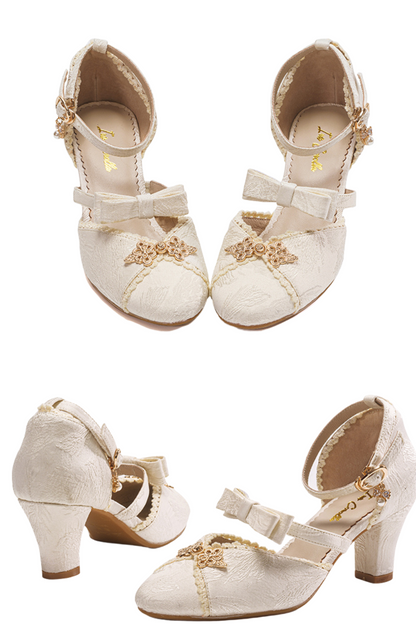 Round Chinese-Style Wedding Shoes