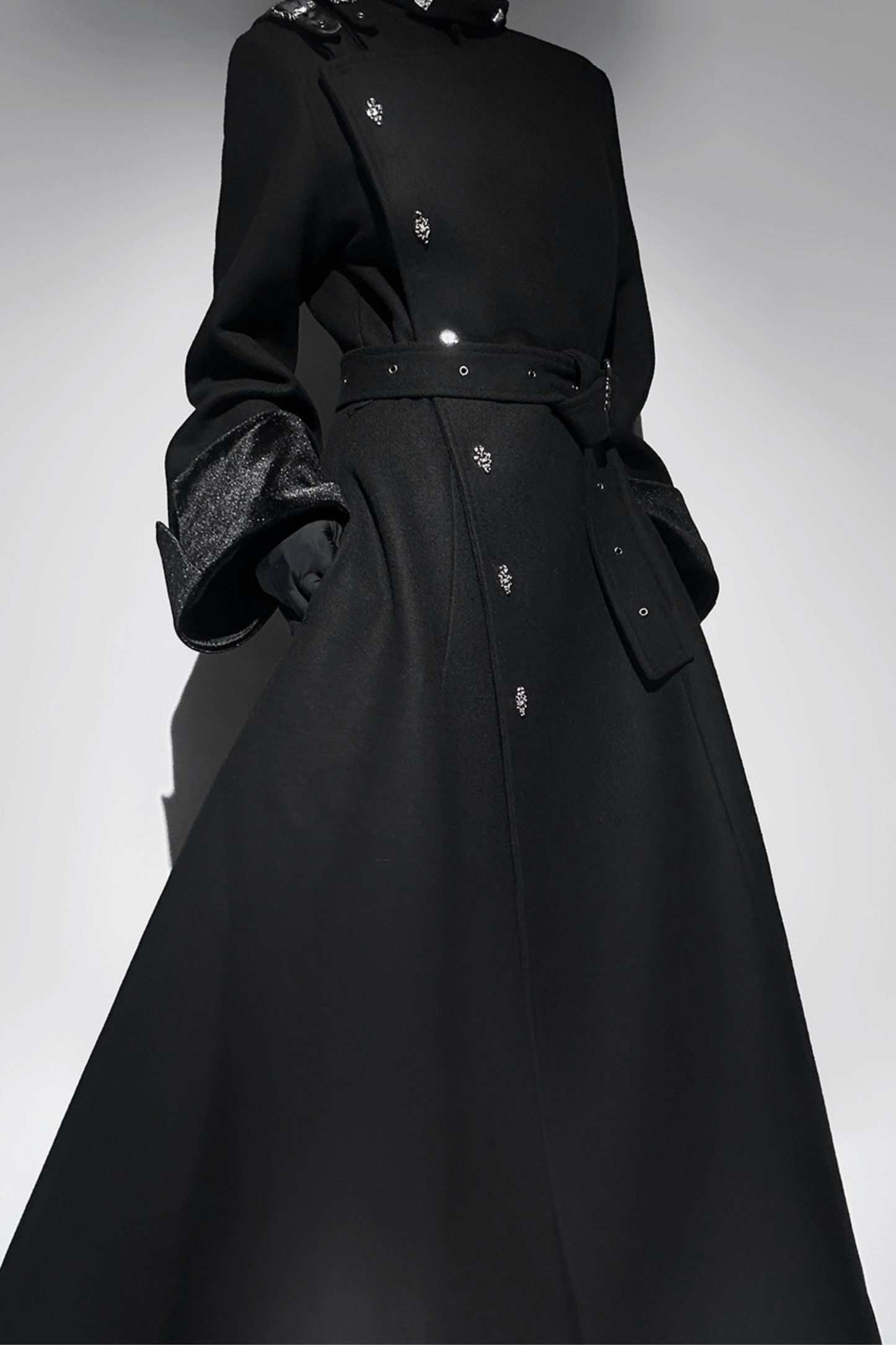 スタンドネック皇子ロングコート